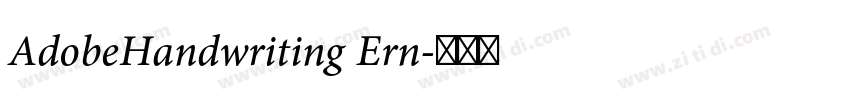 AdobeHandwriting Ern字体转换